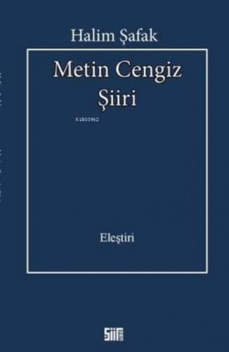 Metin Cengiz Şiiri | Halim Şafak | Şiirden Yayınları