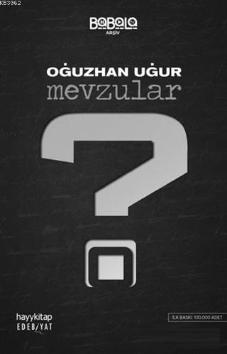 Mevzular | Oğuzhan Uğur | Hayy Kitap