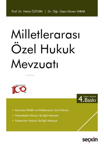 Milletlerarası Özel Hukuk Mevzuatı | Necla Öztürk | Seçkin Yayıncılık