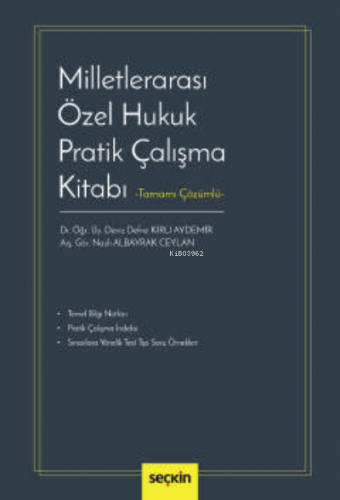 Milletlerarası Özel Hukuk Pratik Çalışma Kitabı | Nazlı Albayrak Ceyla