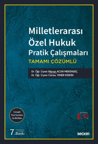 Milletlerarası Özel Hukuk Pratik Çalışmaları;Tamamı Çözümlü | Merve Ac