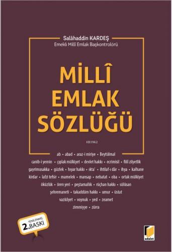 Milli Emlak Sözlüğü | Salâhaddin Kardeş | Adalet Yayınevi