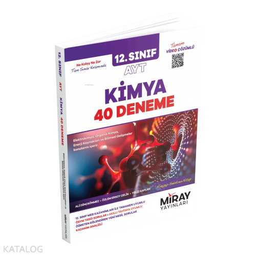 Miray 12. Sınıf AYT Kimya 40 Deneme | Kolektif | Miray Yayınları