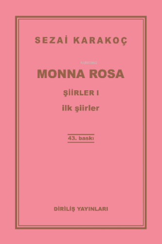 Monna Rosa Şiirler - I | Sezai Karakoç | Diriliş Yayınları