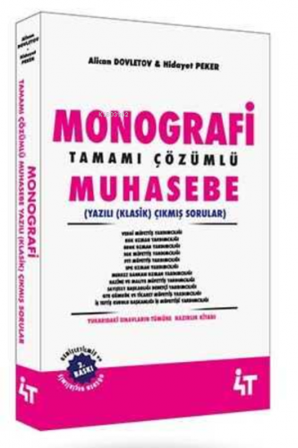 Monografi Tamamı Çözümlü Muhasebe Yazılı (Klasik) Çıkmış Sorular | Ali