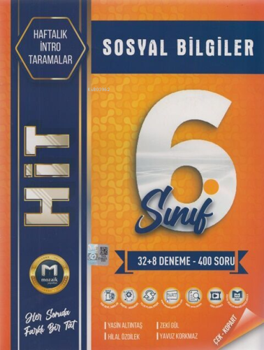 Mozaik Yayınları 6. Sınıf Sosyal Bilgiler 40 Deneme | Yasin Altıntaş |