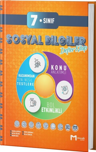 Mozaik Yayınları 7. Sınıf Sosyal Bilgiler Defter Kitap | Yasin Altınta