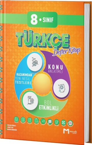 Mozaik Yayınları 8. Sınıf Türkçe İntro Defter Kitap | Bilhan Uğurlu | 