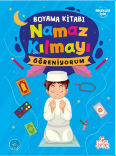 Namaz Kılmayı Öğreniyorum (Erkek) - Boyama Kitabı | Kolektif | Bıcırık