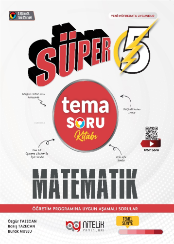 Nitelik 5.Sınıf Süper Matematik Tema Soru Kitabı | Özgür Tazecan | Nit