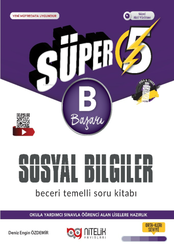 Nitelik 5.Sınıf Süper Sosyal Bilimler (B) Beceri Temelli Soru Kitabı |