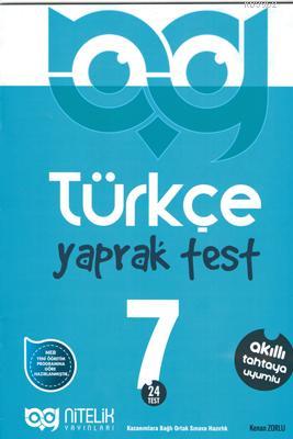 Nitelik Yayınları - 7. Sınıf Türkçe Yaprak Test | Kolektif | Nitelik Y