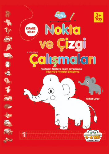 Nokta ve Çizgi Çalışmaları Kırmızı Kitap | Kolektif | 0-6 Yaş Yayınlar