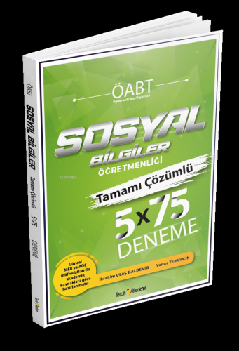 Öabt Sosyal Bilgiler Öğretmenliği Tamamı Çözümlü 5X75 Deneme | Kolekti