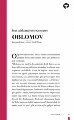 Oblomov | İvan Aleksandroviç Gonçarov | Turkuvaz Kitap