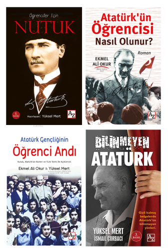 Öğrenciler İçin Atatürk Seti - 4 Kitap | Kollektif | Az Kitap