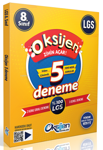 Oksijen Yayınları 8. Sınıf LGS Tüm Dersler Oksijen 3+2 Deneme | Kolekt