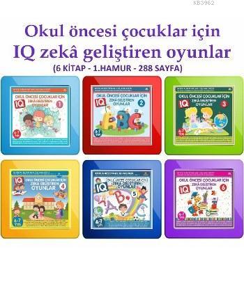 Okul Öncesi Çocuklar İçin IQ Zeka Geliştiren Oyunlar; (6 kitap) | Baha