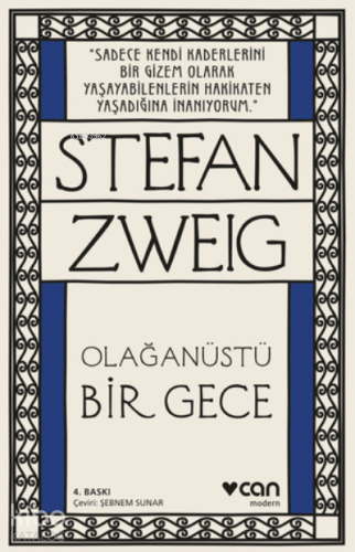 Olağanüstü Bir Gece | Stefan Zweig | Can Yayınları