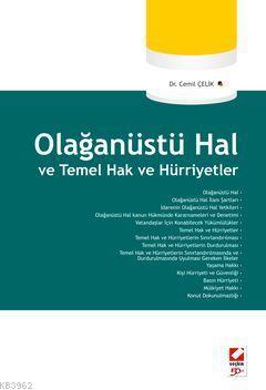 Olağanüstü Hal; ve Temel Hak ve Hürriyetler | Cemil Çelik | Seçkin Yay