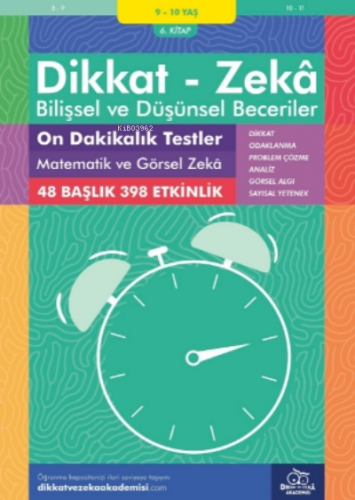 On Dakikalık Testler Matematik ve Görsel Zeka ( 9 - 10 Yaş 6.Kitap - 3