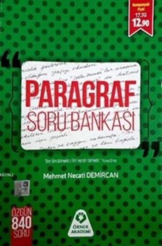 Örnek Akademi Yayınları Paragraf Soru Bankası Örnek Akademi | Mehmet N