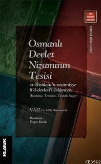 Osmanlı Devlet Nizamının Tesisi | Vaiz | Klasik Yayınları