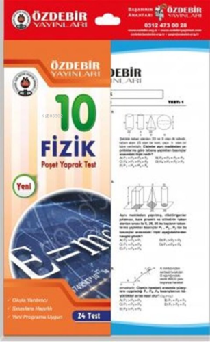 Özdebir 10.Sınıf Poşet Yaprak Test Fizik | Kolektif | Özdebir Yayınlar