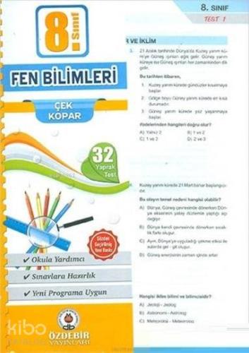 Özdebir 8.Sınıf Fen B. Branş Deneme Sınavı | Kolektif | Özdebir Yayınl