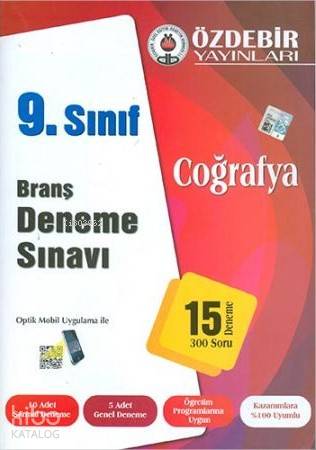 Özdebir 9.Sınıf Coğrafya Branş Deneme Sınavı | Kolektif | Özdebir Yayı