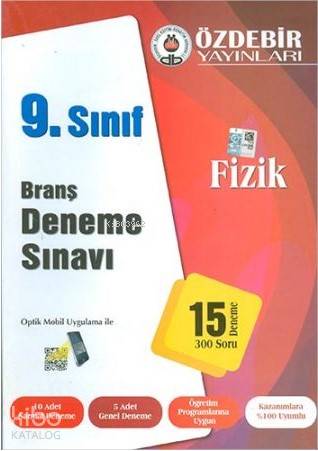 Özdebir 9.Sınıf Fizik Branş Deneme Sınavı | Kolektif | Özdebir Yayınla