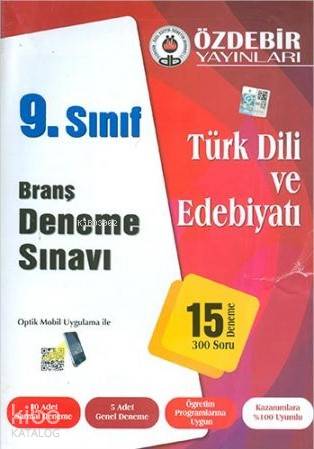 Özdebir 9.Sınıf Türk Dili ve Edebiyatı Branş Deneme Sınavı | Kolektif 