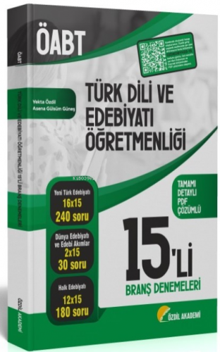 Özdil Akademi ÖABT Türk Dili ve Edebiyatı 15 li Deneme Çözümlü - Yekta