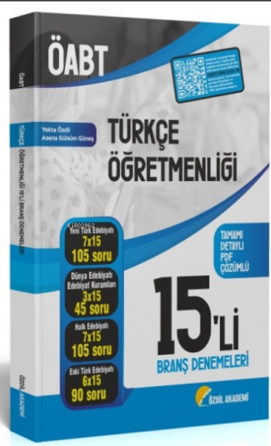 Özdil Akademi ÖABT Türkçe Öğretmenliği 15 li Deneme Çözümlü | Asena Gü