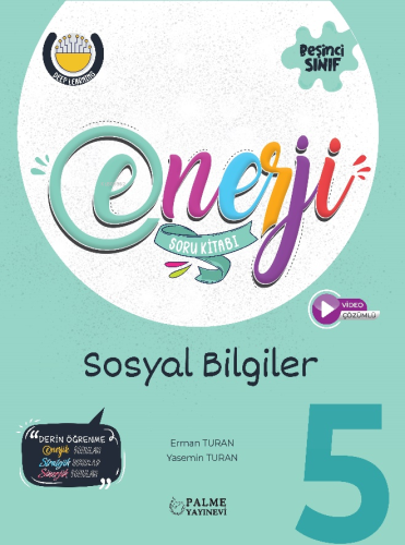 Palme 5.Sınıf Enerji Sosyal Bilgiler Soru Kitabı | Erman Turan | Palme