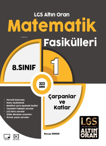 Palme 8.Sınıf LGS Altın Oran Matematik Fasikülleri 1;Çarpanlar ve Katl