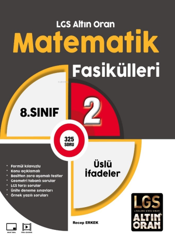 Palme 8. Sınıf LGS Altın Oran Matematik Fasikülleri 2;Üslü İfadeler | 