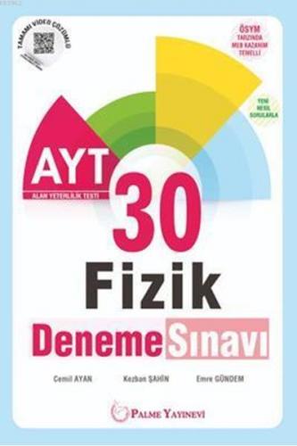 Palme Yayınları AYT Fizik 30 Deneme Sınavı Palme | Cemil Ayan | Palme 