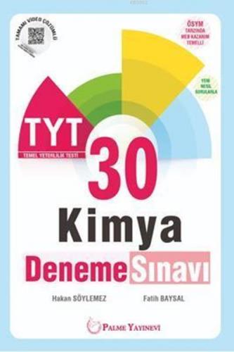 Palme Yayınları TYT Kimya 30 Deneme Sınavı Palme | Hakan Söylemez | Pa