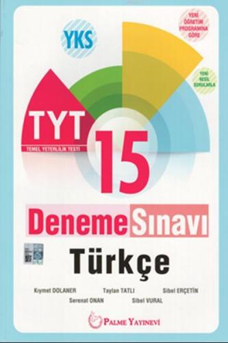 Palme Yayınları TYT Türkçe 15 Deneme Sınavı Palme | | Palme Yayınevi