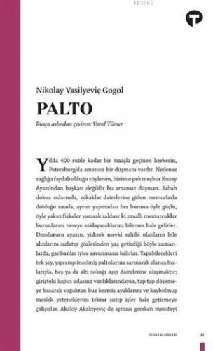 Palto | Nikolay Vasilyeviç Gogol | Turkuvaz Kitap