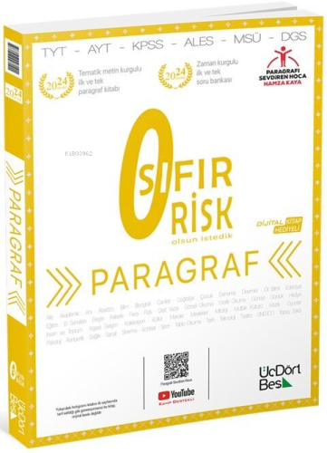 Paragraf Sıfır Risk | Hamza Kaya | Üç Dört Beş Yayıncılık