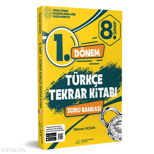 8. Sınıf 1. Dönem Türkçe Tekrar Kitabı Soru Bankası Paragrafın Şifresi