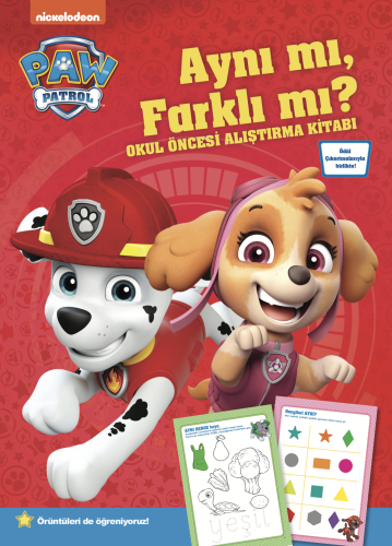 Paw Patrol Aynı mı, Farklı mı? Okul Öncesi Alıştırma Kitabı | Kolektif