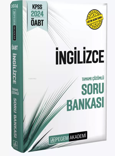 Pegem 2024 KPSS ÖABT İngilizce Tamamı Çözümlü Soru Bankası | Kolektif 