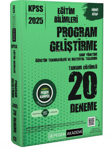 Pegem 2025 KPSS Eğitim Bilimleri Program Geliştirme Tamamı Çözümlü 20 