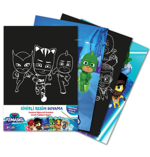 PJMASKS Sihirli Resim Boyama – Ahşap Kalem Hediyeli | Zerrin Şimşek | 