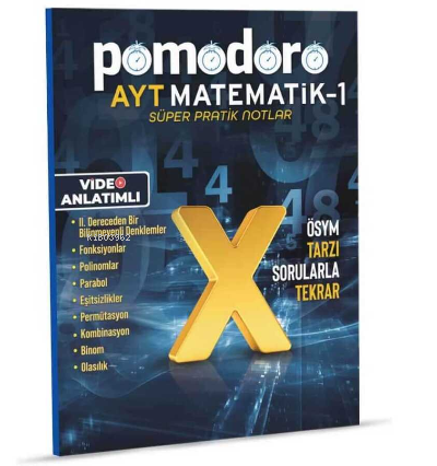 Pomodoro AYT Matematik-1 Konu Soru Süper Pratik Notlar | Kolektif | KR