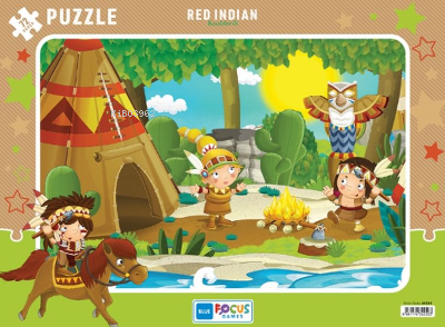 Red Indian Kızılderili Puzzle 72 Parça | | Blue Focus Yayınları