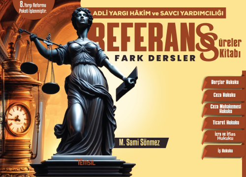 Referans Adli Hâkimlik Fark Dersler Süreler Kitabı | M. Sami Sönmez | 